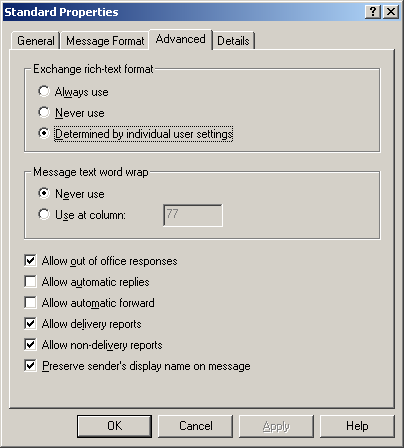 Check "Allow non-delivery reports". Check "Allow non-delivery reports".