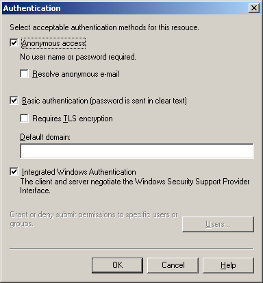 • POPcon only works with a standard SMTP connection WITHOUT authentication, so allow "Anonymous access" in the "Authentication" dialog • POPcon only works with a standard SMTP connection WITHOUT authentication, so allow "Anonymous access" in the "Authentication" dialog